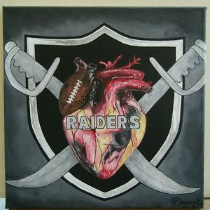 Raiders Original acrylic painting